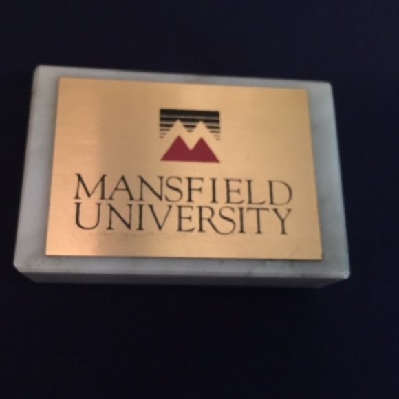 Mansfield University Marble Paper Weight of PA 2"x 3" - Picture 1 of 9